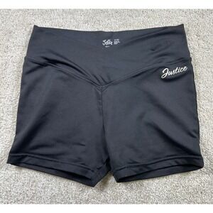 Justice Girls Size‎ M (10) Black Pull-On Shorts Yoga Athletic